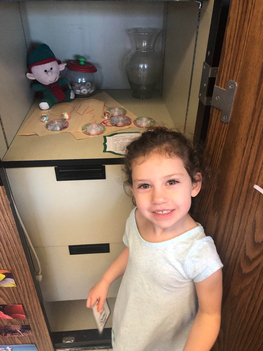 Hurray4PreK's tweet photo. Thanks to Quinn for sending a note to Santa, via our classroom elf, Eric.  As a result, Eric returned from the North Pole with some small surprises for our whole class! https://t.co/EwJb7AiuTr