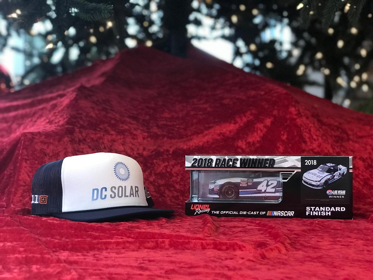 CGRTeams's tweet photo. Day 3 of our 12 days of Christmas giveaway consists of a @DCSolar #NASCARThrowback hat &amp; @KyleLarsonRacin's win die-cast from the @NASCAR_Xfinity race at @LVMotorSpeedway!

How to enter: 
1️⃣ Retweet
2️⃣ Tag a friend
3️⃣ Follow @CGRTeams

Winner will be announced at 6pm ET. https://t.co/CXfP9QvmrC