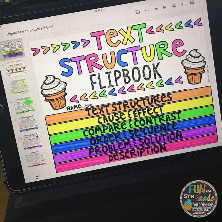 funin5thgrade's tweet photo. This Text Structure Flipbook includes a paper and a digital version!! This is such a helpful resource for students to pull out throughout the year. Find it here: https://t.co/cOHW9hTRr1 https://t.co/alkidD2NDD