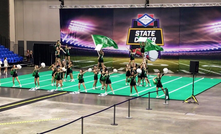 PointerCheer's tweet image. Today is the day these athletes have worked the last 6 months for! It all comes down to 2 minutes and 30 seconds. They are going to get out there and have so much fun showing the state what they love to do! So ready to see this hard work pay off tonight. #OYFRH #VBHScheer 🐶💚🍞