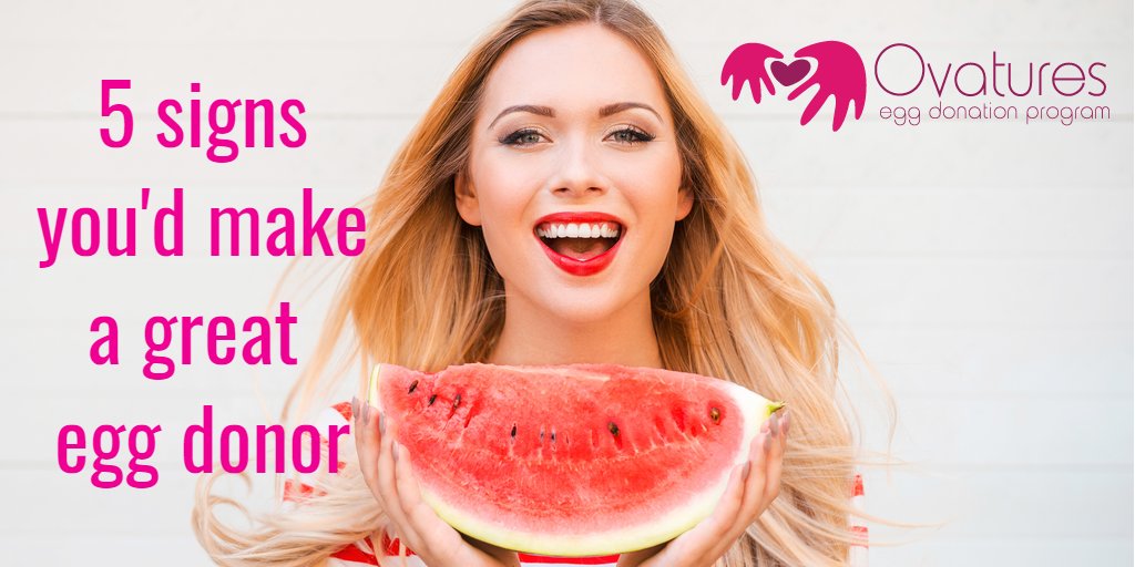 Ovatures's tweet photo. Here are the top 5 signs you’d make a great egg donor. Check ’em out. #healthywomen #selflove #ladies #girltalk #goals #eggdonation #eggdonors #donating #eggdonorsrock #actsofgiving #makeachange #becomeadonor #whynot #givehope #ovatures 
https://t.co/pu4sDGMlcK https://t.co/KS7h0BWfkU