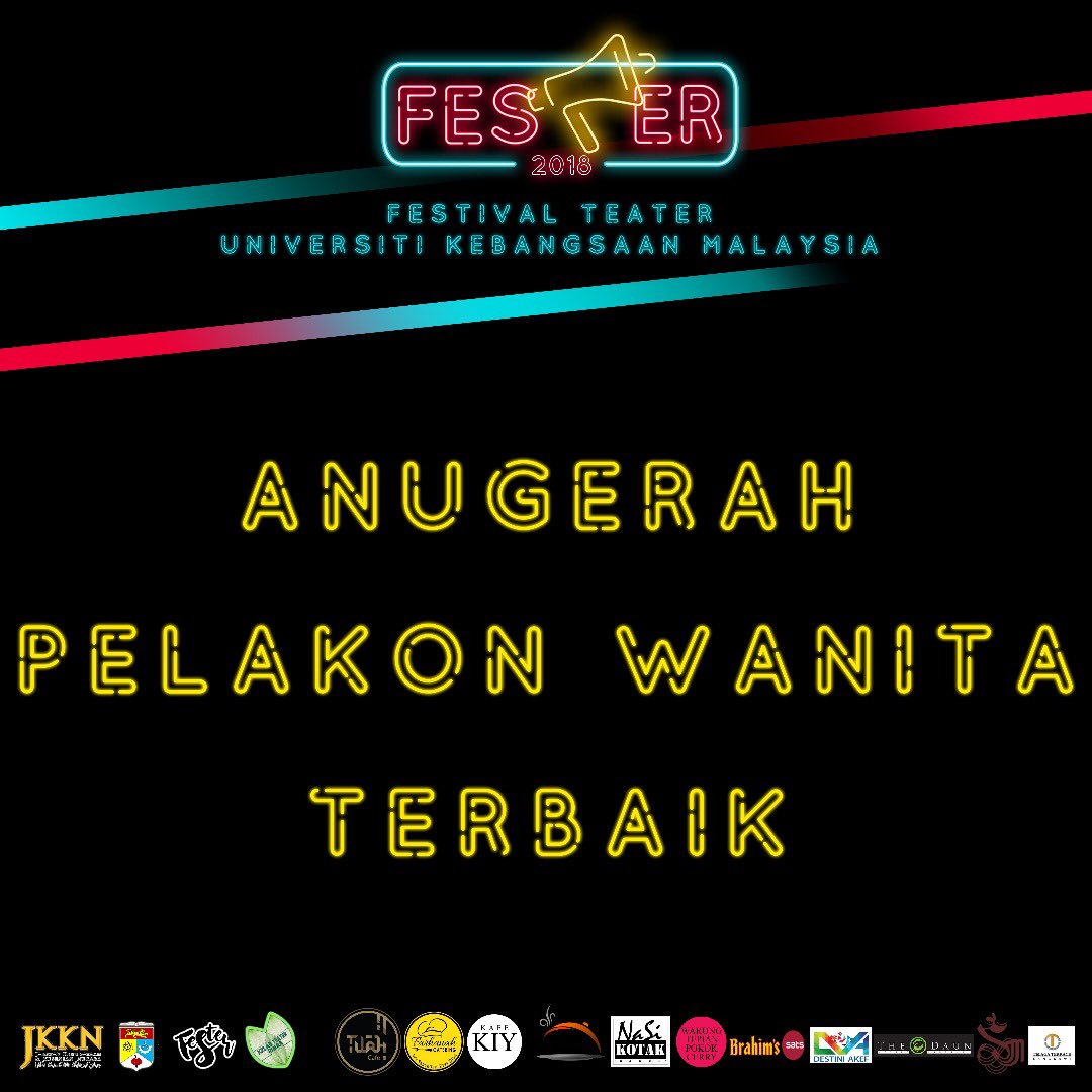teaterrimbaukm's tweet photo. Anugerah Pelakon Wanita Terbaik
Midah
Ayam Jantan Ayam Betina
TEKAD
KBH
#fester
#festerukm
#fester2018
#festerukm2018 https://t.co/y518ye5gRI