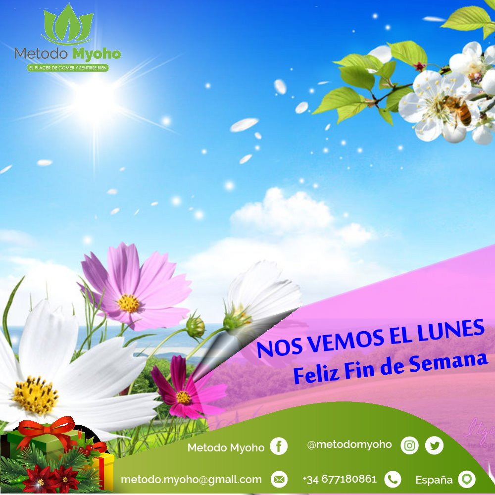 metodomyoho's tweet photo. #FelizSabado Despedimos la semana con gran #Energía positiva, regresaremos nuevamente con ustedes el #Lunes totalmente renovados
Te invitamos a seguirnos y conocer de cerca todo lo que tenemos para ti
#MetodoMyoho #salud #nutrición #comidabalanceada #vidasaludable https://t.co/3G4GKTqTpe