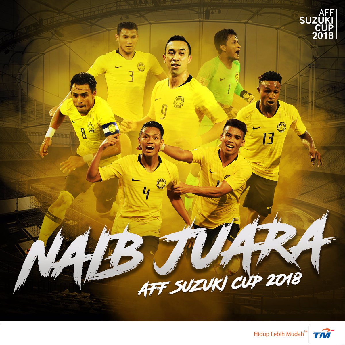 UnifiSports's tweet photo. Skuad #HarimauMalaya mengakhiri kempen #AFFSuzukiCup18 sebagai NAIB JUARA. Corak permainan kita sudah berubah, cuma kita perlu work on finishing saja. We will comeback STRONGER! 💪🏻💥#KamiTeamMalaysia https://t.co/of5waxNEnQ
