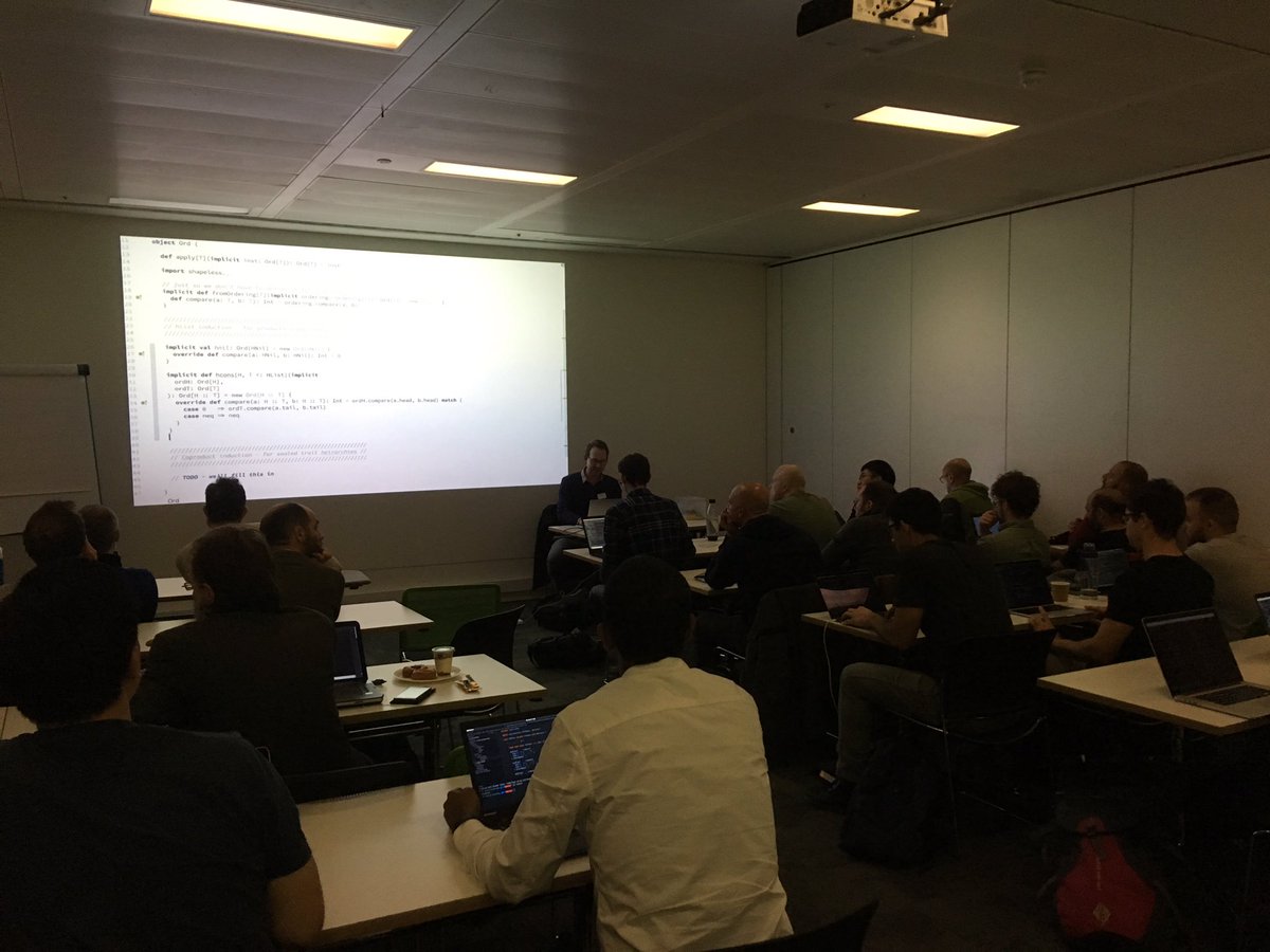 BrianLinuxing's tweet image. A wonderful #scalaX event at @skillsmatter today