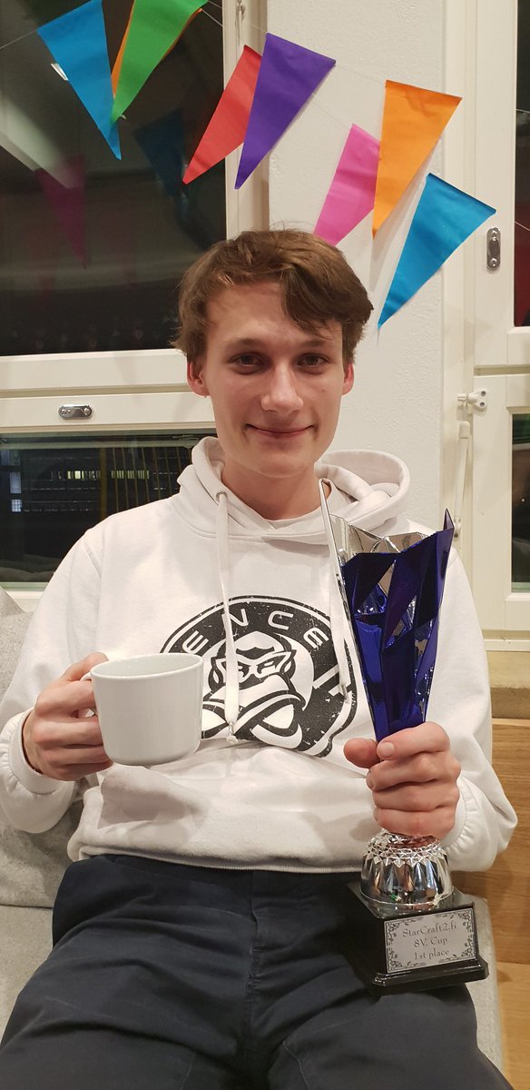 starcraft2fi's tweet photo. Onneksi olkoon #SC2FI #8VCUP mestari, Joona @ENCE_Serral Sotala pelaten Terrania koko turnauksen! Kirsikka unelmien vuoden päälle. :) https://t.co/Z5p9puSe1e