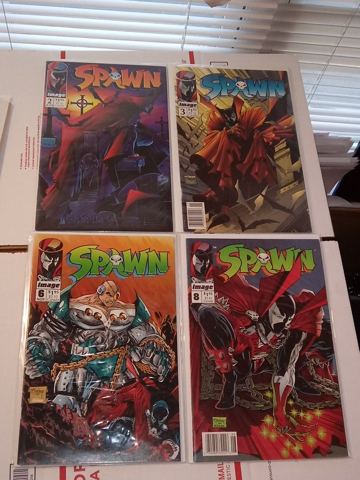 hsol8357's tweet photo. Just some of my favorite Spawn comicbooks. I have a good run with a few gaps. Still need issue 1. https://t.co/fuP9H15Oz4