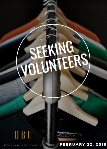 OBUFashionShow's tweet image. Need volunteer hours? Want to be a part of a production? Join our team! We are looking for volunteers to help bring this year’s show to life! DM for more info