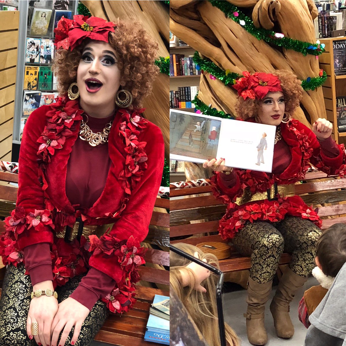 BookBinCorv's tweet photo. Another successful #ReadingTimeWithTheQueens! Home for the Holidays was full of holiday cheer, thanks to you! Stay tuned for more #BookBinEvents!
#CaliJe #DragQueen #ReadingTime #StoryHour #Poinsettia #Christmas #Holiday #Festive #ChildrensBooks #Bookstagram #Bookstore https://t.co/3eSijBsF7B