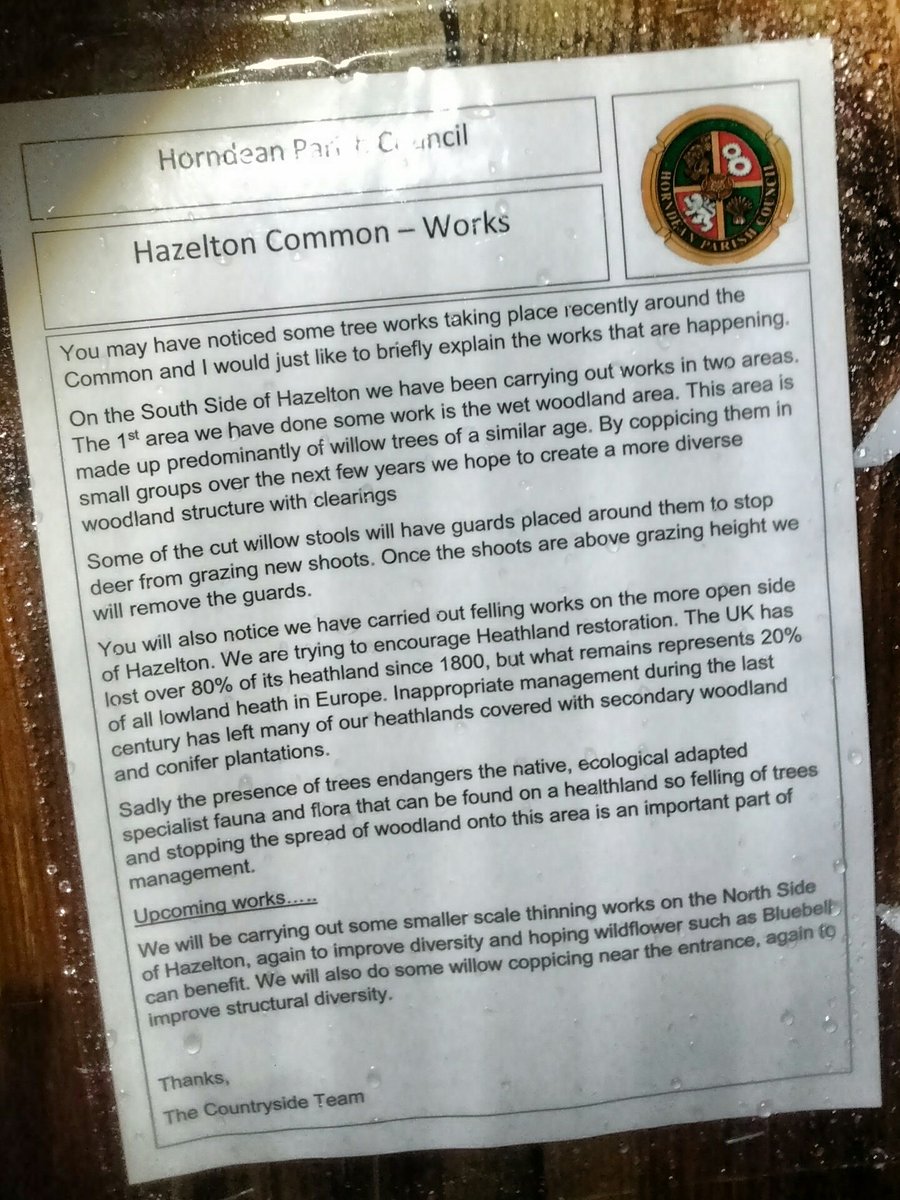 HazletonCommon's tweet image. Thanks for the note @HorndeanPC!
#conservation #cowplain