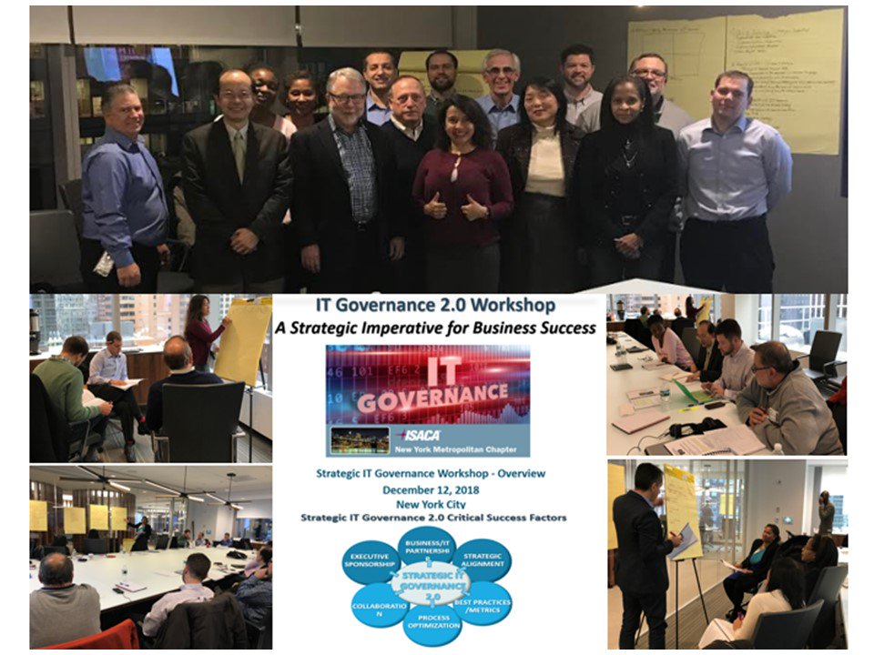 Thank You ISACA New York Chapter for inviting me to conduct Strategic IT Workshop in New York City on Dec 12th. Great group of intellignet technology executives who shared their insights on IT Governance. Thanks for all attendees for participating