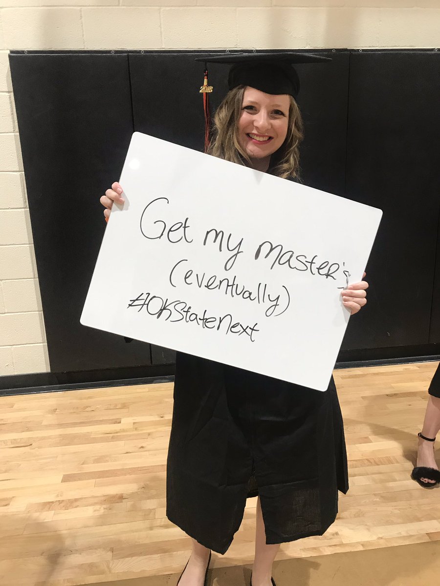 OKStateAlumni's tweet photo. Graduation is about to start! 🎓 Let’s see what these future #OKStateAlumni are doing after graduation! 👇 #OKStateNext https://t.co/R3y0sfbowo