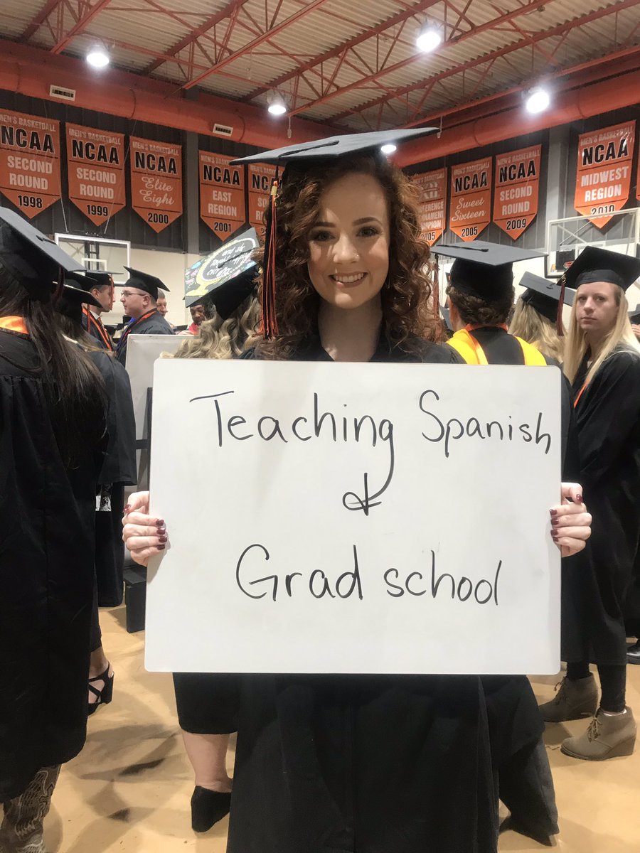 OKStateAlumni's tweet photo. Graduation is about to start! 🎓 Let’s see what these future #OKStateAlumni are doing after graduation! 👇 #OKStateNext https://t.co/R3y0sfbowo
