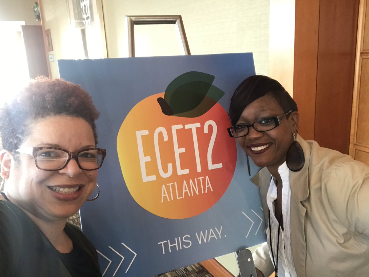 tech4msbritt's tweet photo. #techchicks are at it again .. always learning & growing #dfof #lovemyLS #ECET2ATL https://t.co/36Fk6FSag1
