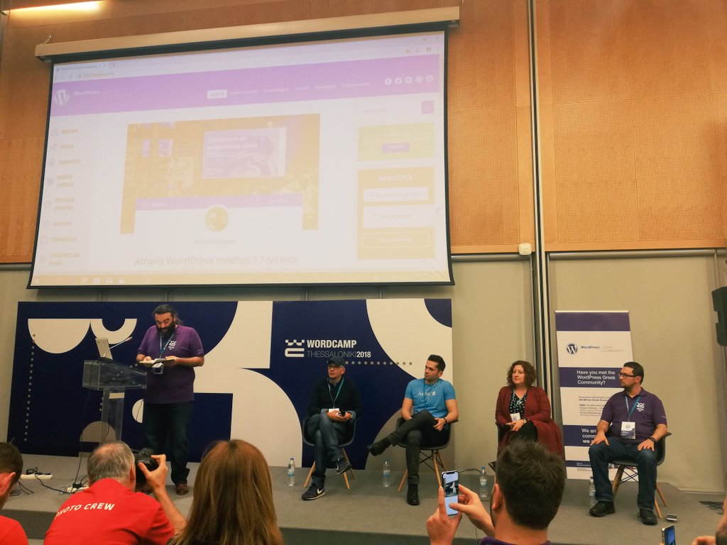 MissAlexPan's tweet photo. In Track A, at the panel discussion about #Gutenberg (the new #WordPress editor), I count about 50 women! 40 in the total of 200. Not bad percentage for a tech event. 😉
#FPower #womenintech #girlswhocode #wcthess2018 https://t.co/VPrZJnyCK7