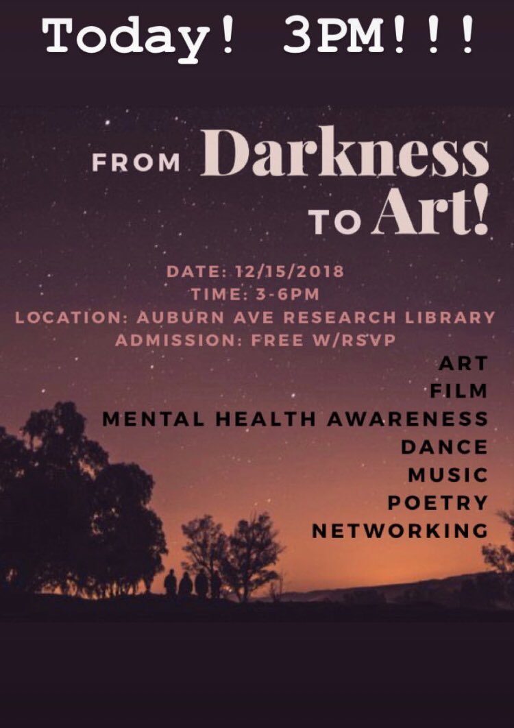 WatchMeShineNow's tweet photo. PLEASE COME OUT &amp; SUPPORT IF YOU CAN✨”It’s a FREE EVENT for an amazing cause. There are over 15 artists that’ll share their Mental Health story and showcase their amazing art💃🏽🎭🎶🎷✨✨✨🙏🏾 #mentalhealth  #poetry #networking #music #art #suicideprevention #mentalhealthawareness https://t.co/da9zFoEukE