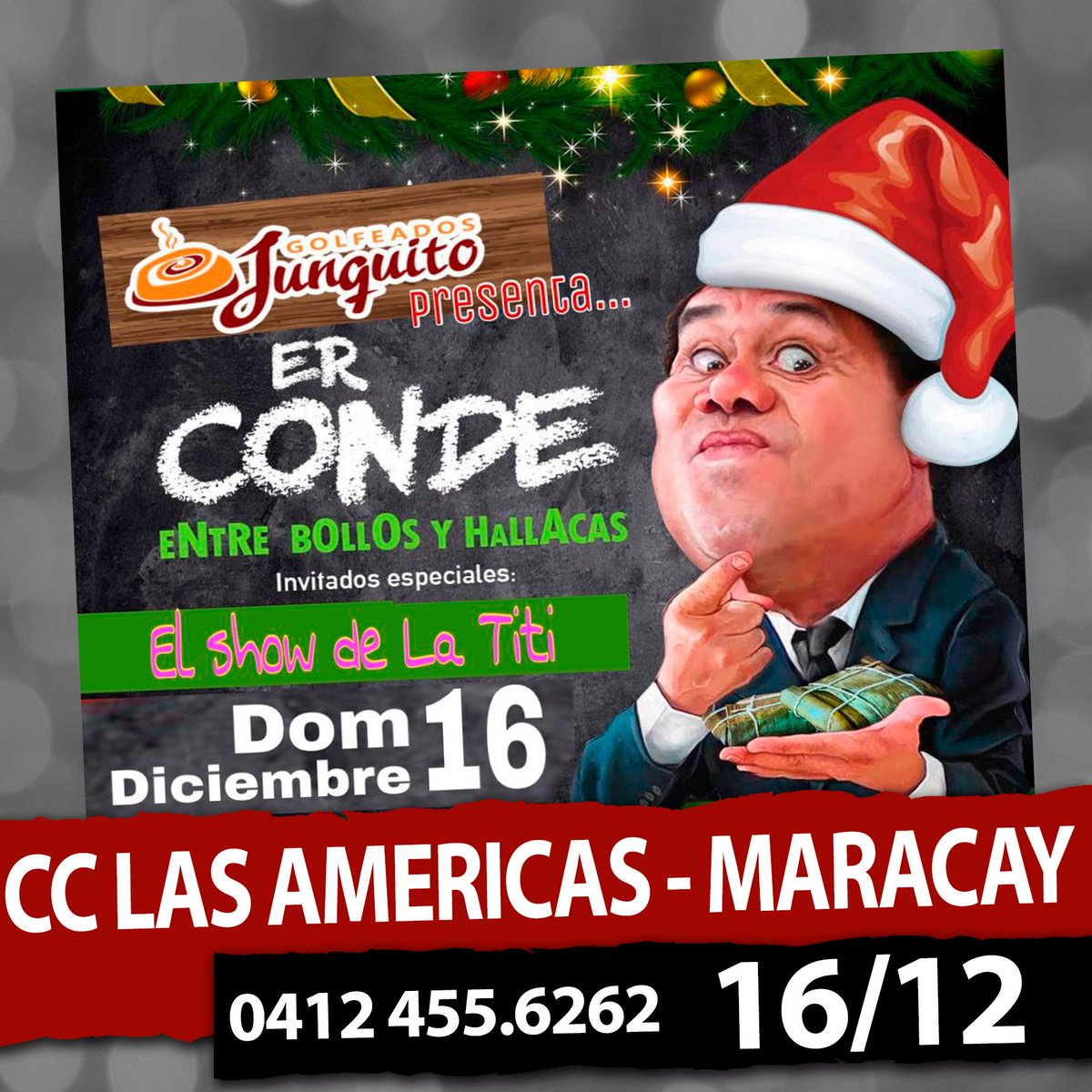 erguachar069's tweet photo. odedores! pa' mis compinches en #Maracay los invito al C. C. Las Americas,
el domingo 16/12
#Shous junto a #laTiti + Info: 0412 455.6262 https://t.co/ZT9HUQyXFR