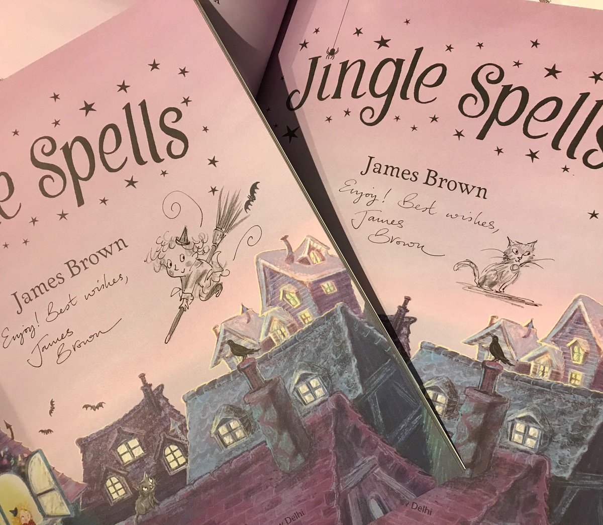 jandnstow's tweet photo. ❄️ Thank you @jb_illustrates for a wonderful event today! Signed copies of 'Jingle Spells' now available in both Stow and Chipping Norton @Jaffeandneale @simonkids_UK  ❄️ https://t.co/nJ0o2miB0j