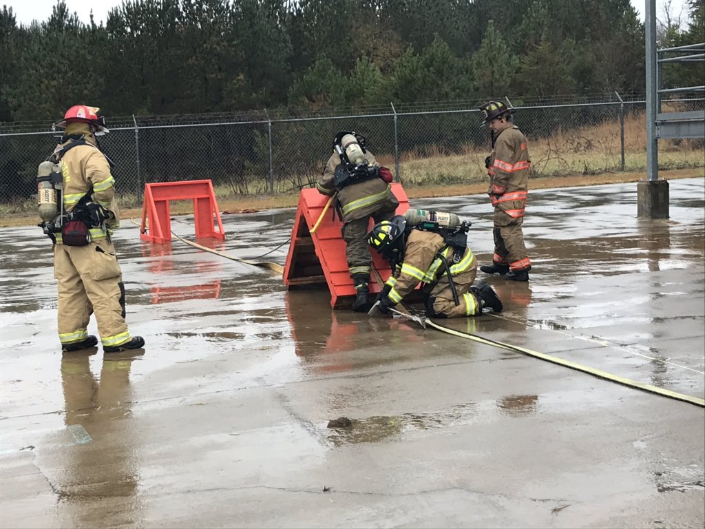Oconeefire's tweet photo. Why rapid intervention training on a Saturday? In the rain? Because firefighters are worth saving! While the occasion is rare, the inherent dangers of structural firefighting cause us to be ready to care for one of our own. #1county1mission https://t.co/9rECSqg9mS