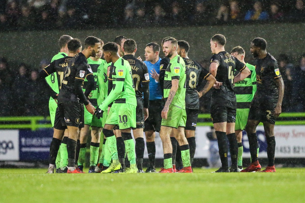 MATCH REPORT | Forest Green Rovers vs Mansfield Town was forced to an early conclusion as referee James Linington abandoned the game  at half-time due to a water-logged pitch.

Read the report here:

⚽️| fgr.co.uk/news/december-…