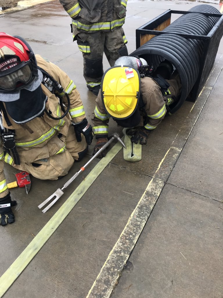 Oconeefire's tweet photo. Why rapid intervention training on a Saturday? In the rain? Because firefighters are worth saving! While the occasion is rare, the inherent dangers of structural firefighting cause us to be ready to care for one of our own. #1county1mission https://t.co/9rECSqg9mS