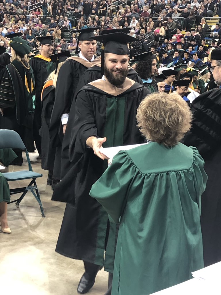 FecherDoug's tweet photo. Last but by no means least ... Master’s candidates receive their Wright State University degrees!!! https://t.co/lOYTLiM4Io