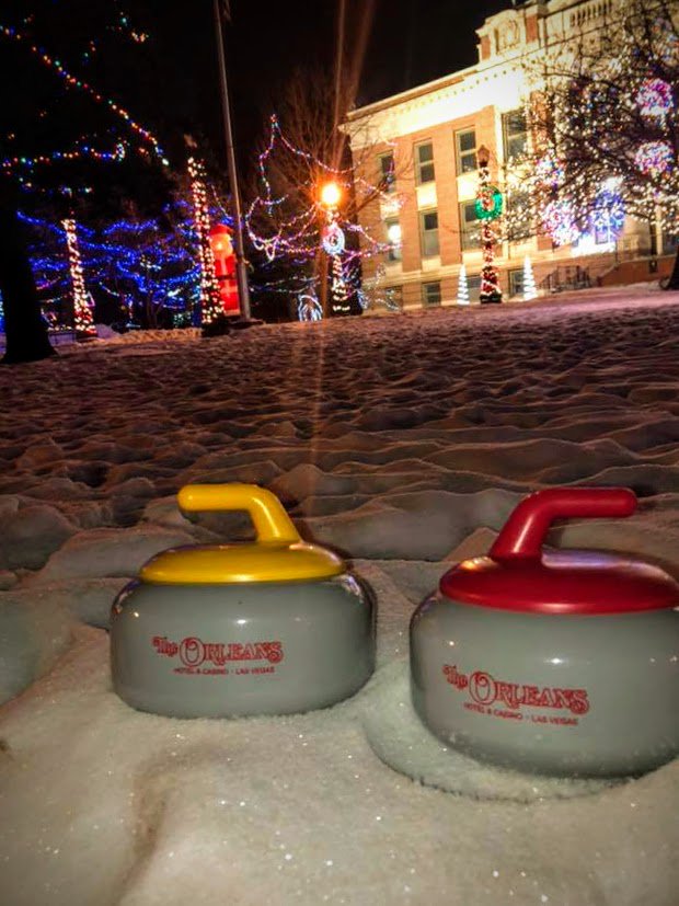 LVCurlingRocks's tweet photo. #InCaseYouMissedIt: following a whirlwind romance, our #curling #heroes Rocky+Rockette capped their epic adventure with a #HooverDam #proposal & #quickiewedding (it's Vegas) and took off on a honeymoon tour of Curling Country. 1st stop: @hibbingcurling! Where will they land next? https://t.co/g5gw87CW5h