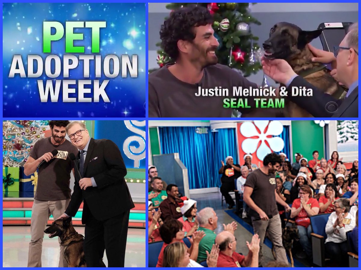 geraghtyvl's tweet photo. @David_Boreanaz @NeilBrownJr Donโt forget to catch @justinmelnick & Dita from @SEALTeamCBS on @PriceIsRight on December 18th! #SEALTeam #PetAdoptionWeek https://t.co/XAYzgSFAUc