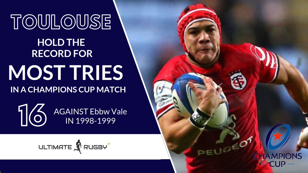 ultimaterugby's tweet photo. Record-holders in the #@ChampionsCup are @StadeToulousain #UltimateStats #TOUvWAS https://t.co/JM8Ts2NDnf