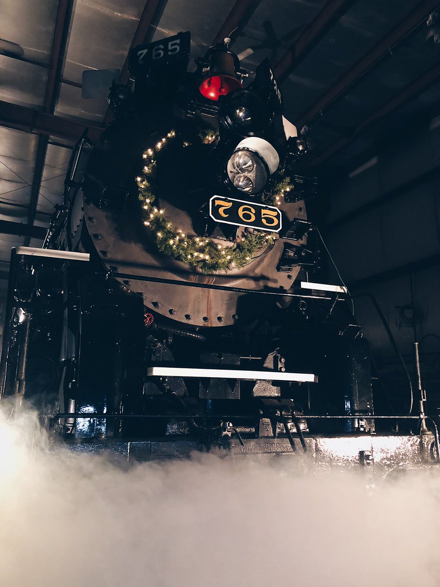 FortWayneRails's tweet photo. Our Santa Train event is in its final weekend and while @NickelPlate765 makes a striking display inside our shop, we can’t help but wonder what she’ll look like powering her own mainline Santa Train someday... https://t.co/8VmaJLcCur