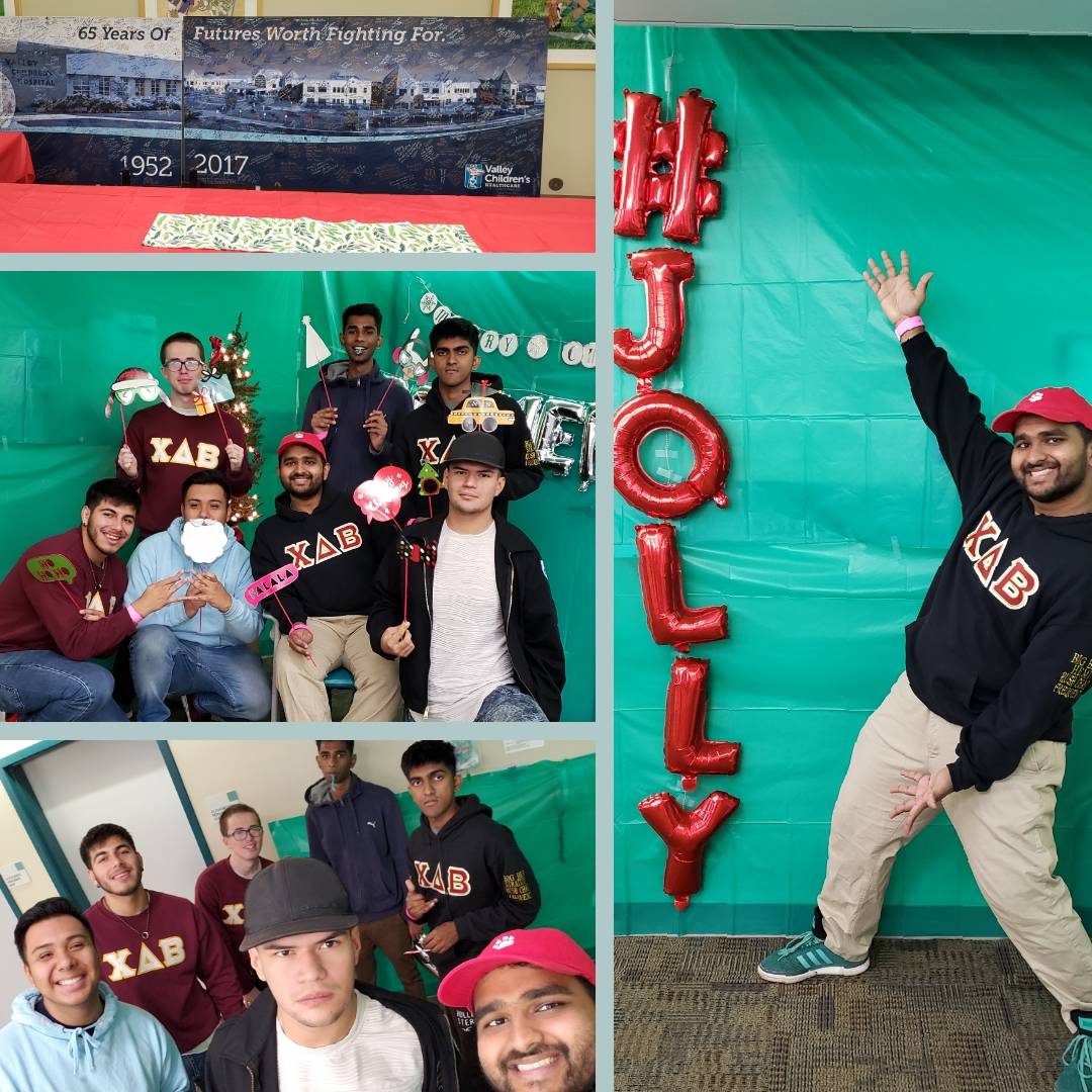 ChiDeltaBeta97's tweet photo. Working with our philanthropy the MDA last weekend to set up a Christmas party for the kids of the Valley Children's Hospital! https://t.co/udwZfeP4ml