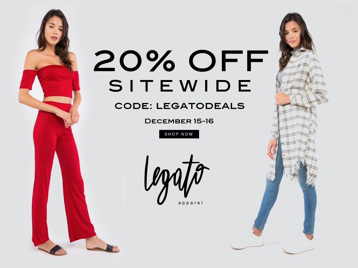 LegatoApparel's tweet photo. Sale today! Get your last minute holiday shopping in. Use code: LEGATODEALS (exclude sale) #legatoapparel #lovelegato #legatogirl #yourtruth #streetstyle #streetwear #sale #apparelsale #dontsleeponit #discountcode #fashionistastyle #sitewidesale #holidaysale #happyholidays https://t.co/JCFQZhYaEl