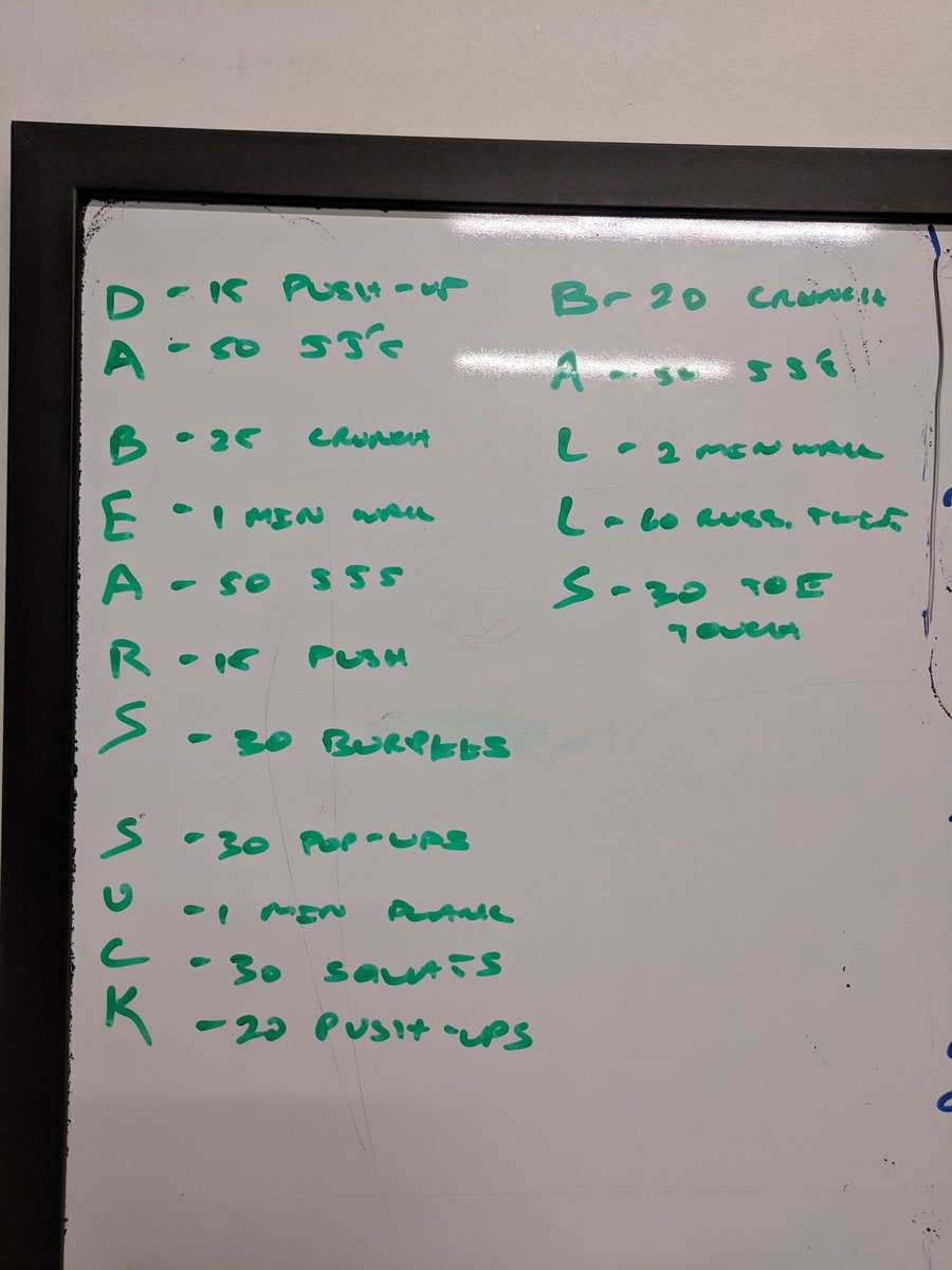 So my trainer, who's a Packers fan, put this nonsense up on the board at my workout this morning.  @52Mack_ <a href="/gmfb/">Good Morning Football</a> <a href="/KyleBrandt/">Kyle Brandt</a> <a href="/heykayadams/">Kay Adams</a>