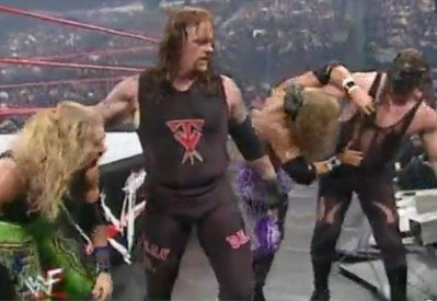TalkingTaker's tweet photo. What do you make of Undertaker’s “No Way Outfit”? Another fashion faux pas from The Dead Man? Or should we really just #BlameSara for this one? We try to make some sense of it on this week’s all new Talking Taker podcast!  https://t.co/VCD5eitCS0 https://t.co/r5bUJRFNEk