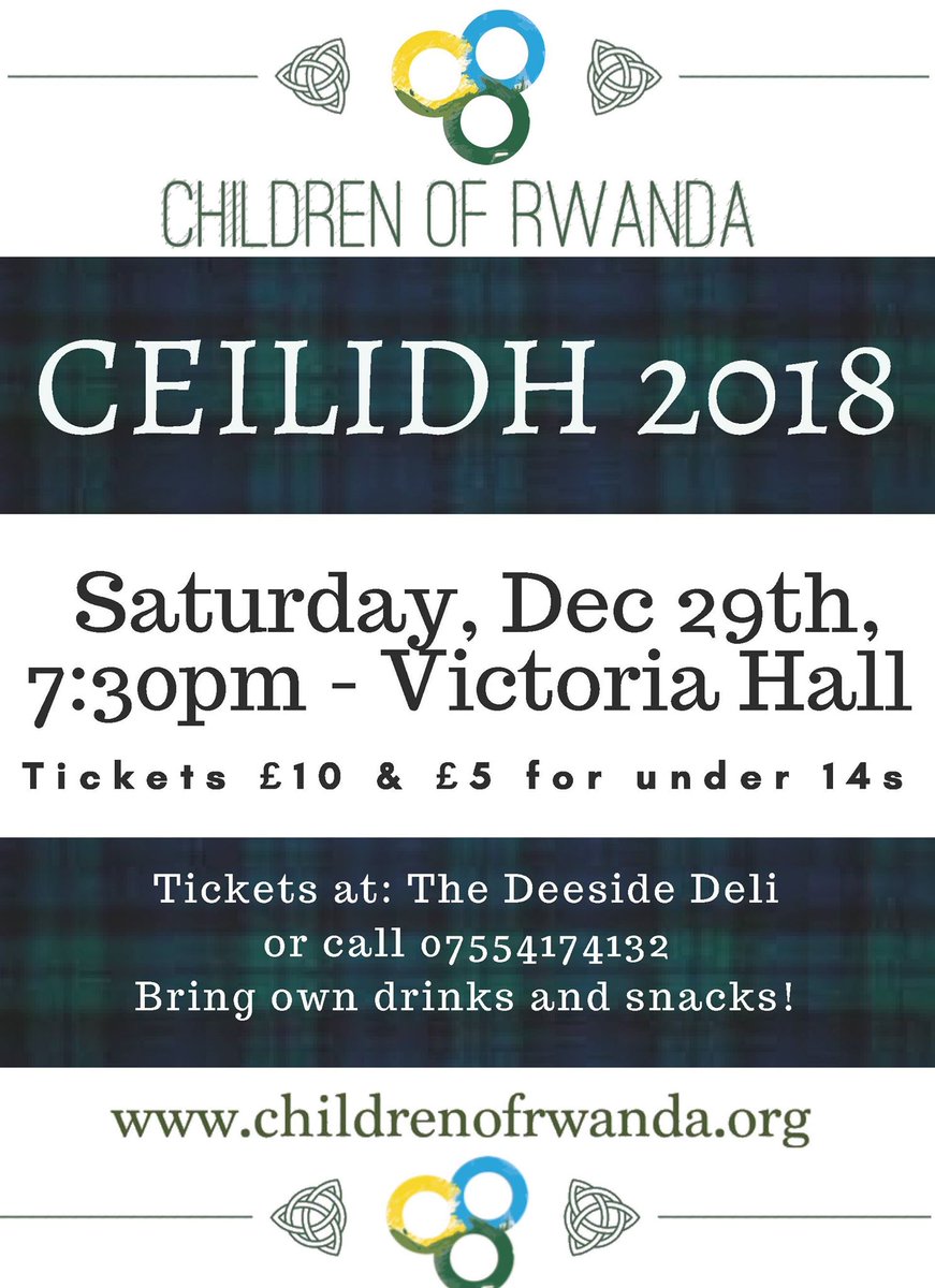 A family Ceilidh - raising funds for Children of Rwanda! Get your tickets NOW! #Ballater #Ceilidh