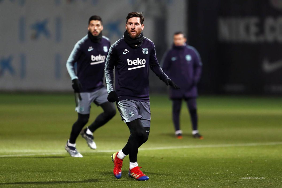 Messi, durante un entrenamiento con el Barcelona (Foto: FCB).