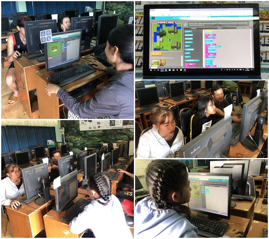 KridsanaWongrin's tweet photo. Hour of Code 2018. My students and I are so fun to join and learn together. #CODING #CSforCA #CSEdWeek #CSForAll #ComputerScience #CS @codeorg #MIEExpert #MieexpertEdu #hourofcode #codingthailand @codeorg  @hourofcode #limilesslearning #muilcode @MicrosoftEDU #Minecraft #MUILCode https://t.co/vOsbw77Xy2