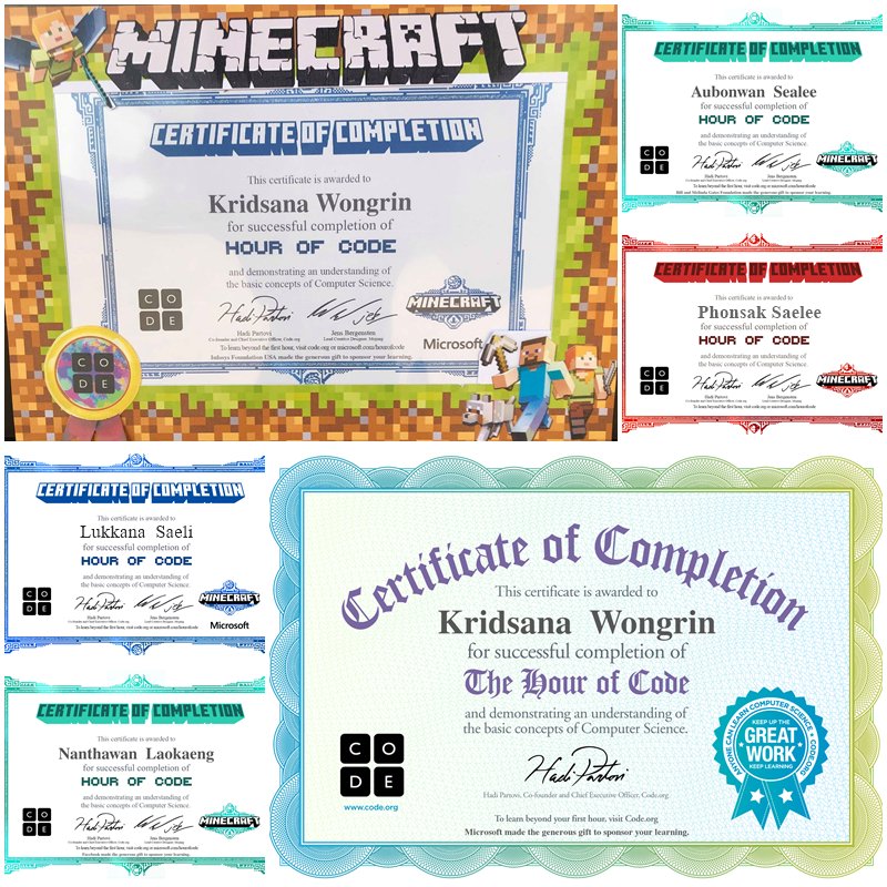 KridsanaWongrin's tweet photo. Hour of Code 2018. My students and I are so fun to join and learn together. #CODING #CSforCA #CSEdWeek #CSForAll #ComputerScience #CS @codeorg #MIEExpert #MieexpertEdu #hourofcode #codingthailand @codeorg  @hourofcode #limilesslearning #muilcode @MicrosoftEDU #Minecraft #MUILCode https://t.co/vOsbw77Xy2
