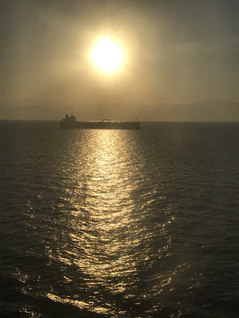 malicckk's tweet photo. It was a nice competition for a while but that vessel won the race easily . Nevertheless we fought hard . See you again when wind favors us . 😂#2018inANutshell #Pakistan #LifeAtSea https://t.co/zMINiBNd32