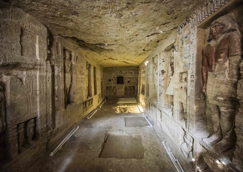 DailySabah's tweet image. Egypt discovers "well-preserved" 4,400-year-old tomb of 'Wahtye', which dates from the rule of King Neferirkare Kakai, near south of Cairo sabahdai.ly/o0M1pM