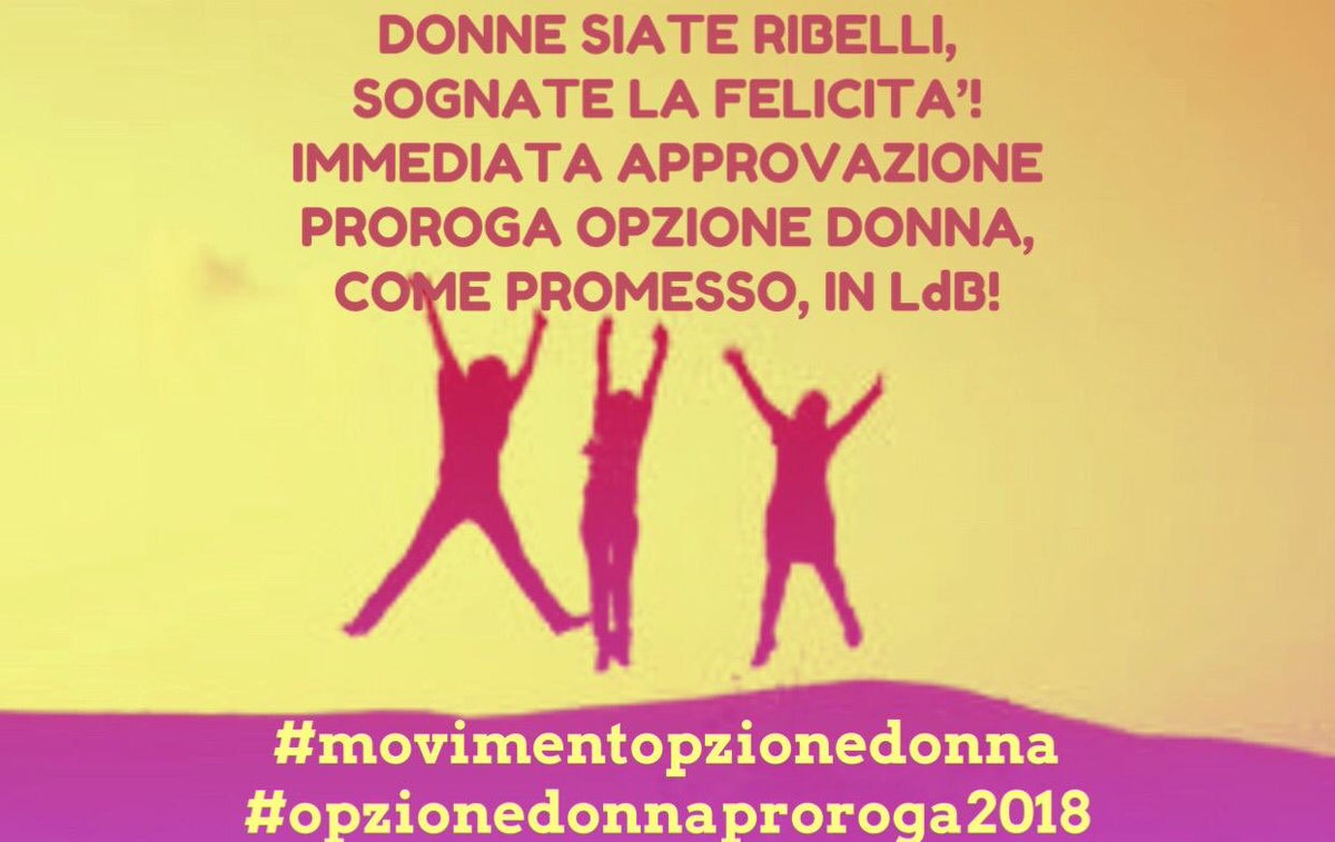 giuseppinanico8's tweet photo. https://t.co/1SMVF8ZQC0
@luigidimaio @matteosalvinimi @mariaederaM5S @TiziCip @VILLANIM5S @CatalfoNunzia @PirroElisa @M5S_Camera @M5S_Senato @ClaudioDurigon 
#movimentopzionedonna 
#opzionedonnaproroga2018 
#ODPROROGA2018 
BASTA FARCI PENARE 😥 https://t.co/9I5auMrHnS