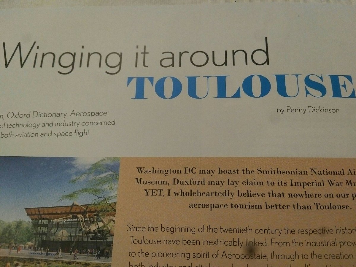 TlsWalksPenny's tweet photo. #adventcalender 15th &amp; 16th December: Have you picked up your winter copy of #HauteLife yet? It includes my 'Winging it in Toulouse' article showcasing aerospace tourism in la Ville Rose. @AilesAnciennesT @aero_scopia @Halle_LaMachine @EnvolPionniers @VisitToulouse https://t.co/uR6kUHc7Aq