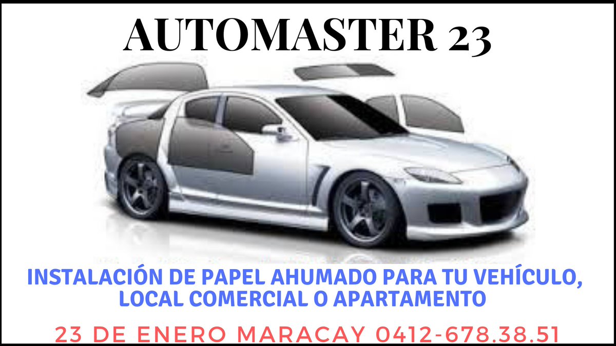 AutoMaster_23's tweet image. Quieres colocar Papel Ahumado a tu vehículo o tu local #Aragua 04126783851 @Automaster_23 #Maracay #aragua #papelahumado #vehiculos #carros #camiones