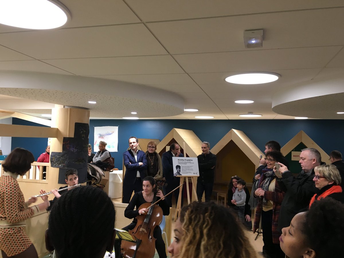 DCreachcadec's tweet photo. Avec P.Bessac D.Attia et F. Molossi, très fière d'inaugurer aujourd'hui la nouvelle crèche Aretha Franklin gérée par la Scop E2S. Occasion de découvrir un beau projet de 27 berceaux,  pédagogique écologique et solidaire. https://t.co/vxxubCoBJZ