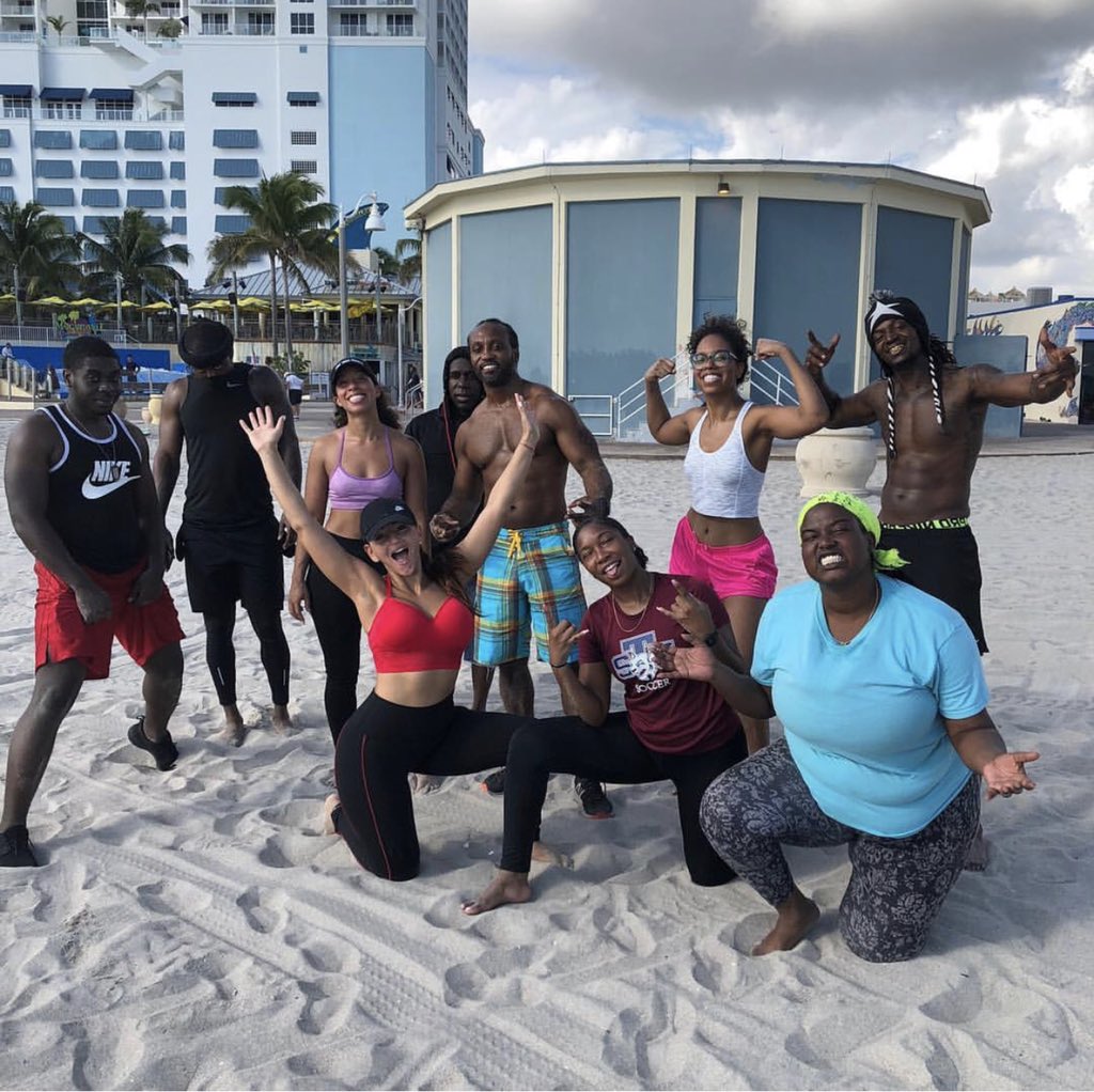 Revhardrick's tweet image. Great way to start my morning!! Beach Bootcamp.