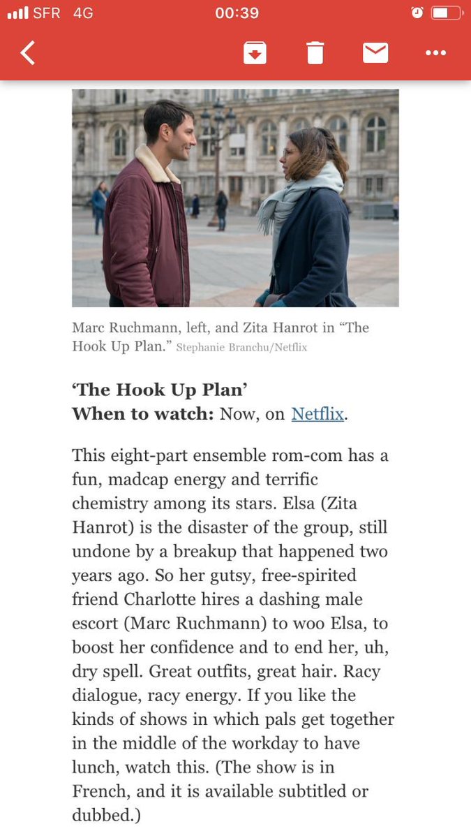 YvanNaubron's tweet photo. Même le #NewYorkTimes en parle !! ❤️ #hookupplan #plancoeur #Netflix https://t.co/V8sPzqCkHt