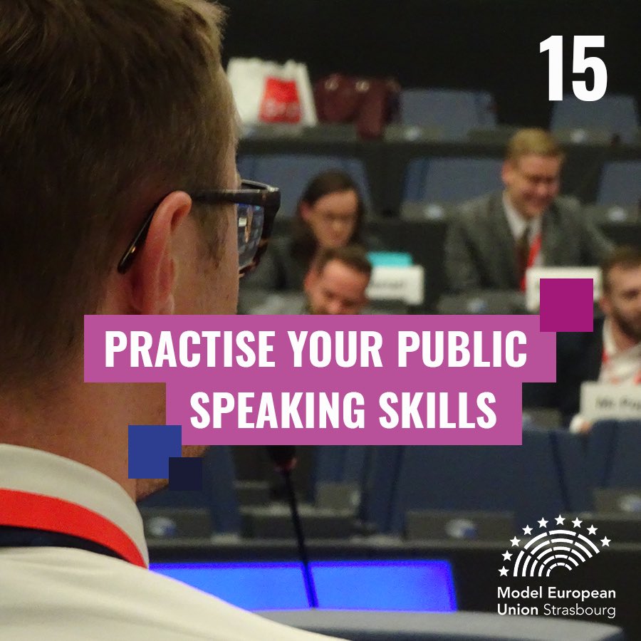 meustrasbourg's tweet photo. ++ #24Ways to #ExperiencePolitics ++

15/24: PRACTISE YOUR PUBLIC SPEAKING SKILLS! During the debates, you will have the extremely useful opportunity to hold speeches in front of a huge audience within a save environment!

 https://t.co/sfVPQwcW7x https://t.co/GjQ6iTwo0G
