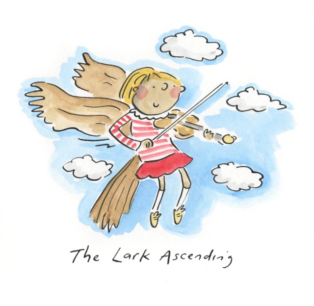 _melodyharmony's tweet photo. #otd  #thelarkascending by  #vaughanwilliams premiered in 1920  #violinillustration  #illustration #rosiebrooks https://t.co/c64OchrfiA