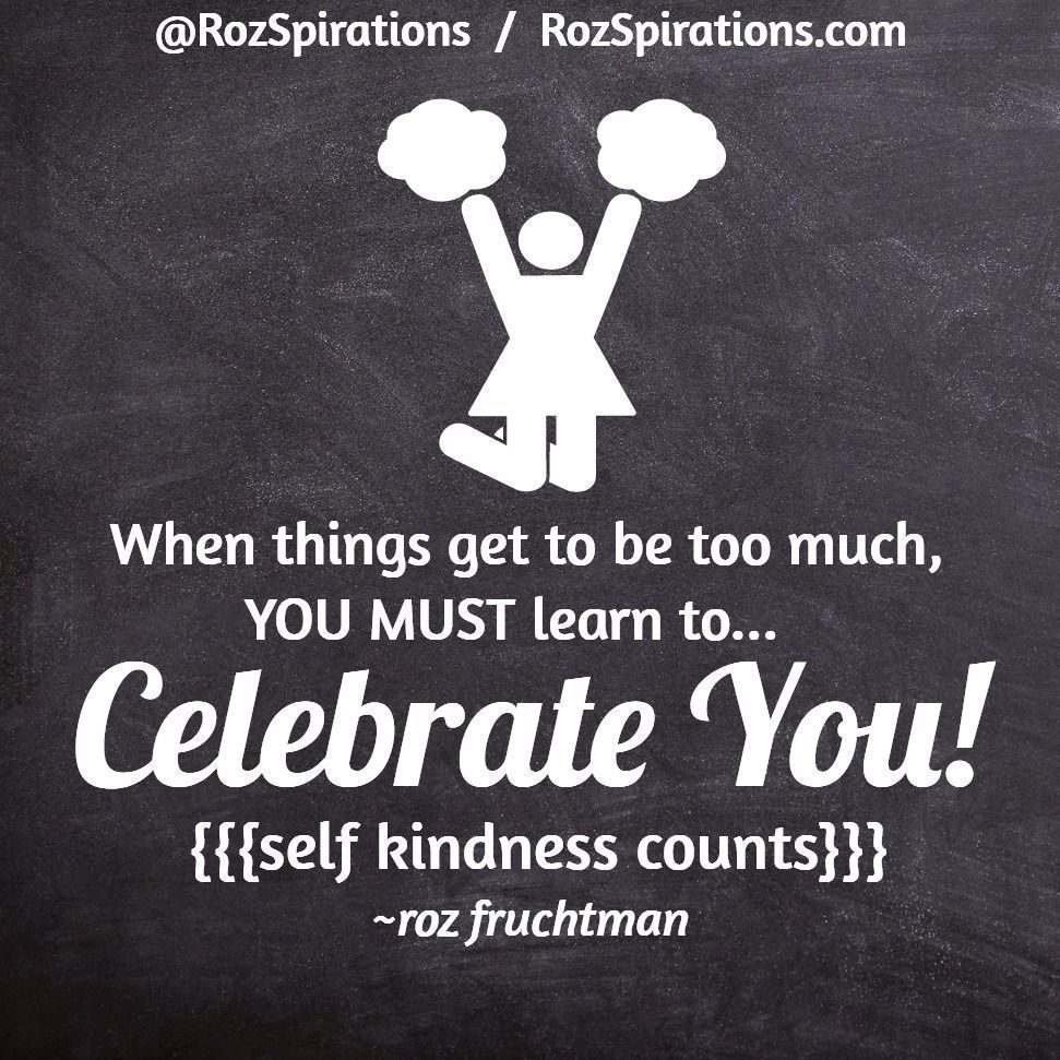 RozSpirations's tweet photo. When things get to be too much, YOU MUST learn to... CELEBRATE YOU! (((Self Kindness Counts))) ~Roz Fruchtman #RozSpirations #YouCountToo
[IF THIS MESSAGE SPEAKS TO YOU... PLEASE SHARE it. Someone needs to hear this RIGHT NOW! We don't give ourselves enough credit! https://t.co/8MajcUqLTL