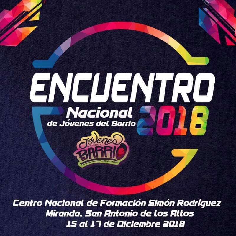 JovenDelBarrio's tweet photo. 🔴 Ahora || #15Dic Así comienza nuestro Encuentro Nacional 2018 de Jóvenes del Barrio con el hermano @JauaMiranda y la nuestra original @gabycomunas18 

"Las y los Jóvenes del Barrio tienen que enfocarse en la producción, ustedes juegan un papel fundamental en la Revolución." https://t.co/z2DlB7pLqf